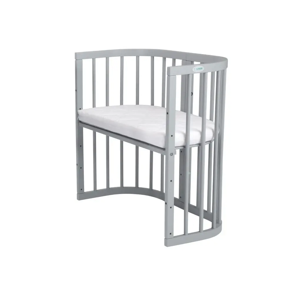 BERÇO EVOLUTIVO OVAL CONVERTÍVEL 7 EM 1 COM COLCHÃO, RODAS, CINZA, BERÇO - Image 5
