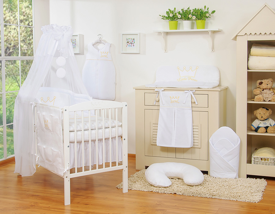 Conjunto de berço bebé 5 elementos Principe / Princesa. Roupa de cama bebé