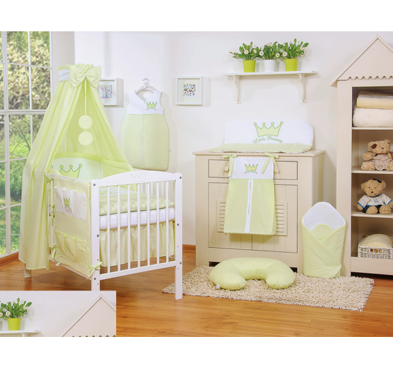 Conjunto de berço bebé 5 elementos Principe / Princesa. Roupa de cama bebé