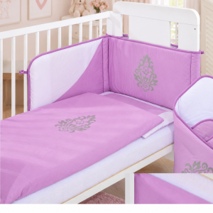 Conjunto de cama bebé 3 elementos Gamy Lilas