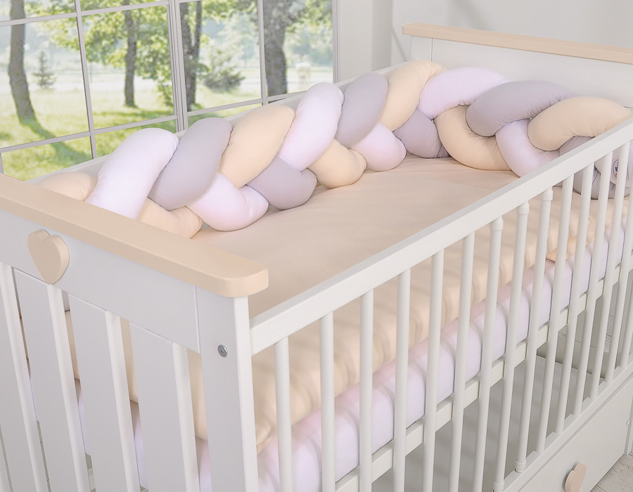 CONJUNTO DE BERÇO DE BEBÉ 3 ELEMENTOS TRANÇA - Image 2