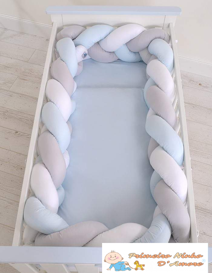 CONJUNTO DE BERÇO DE BEBÉ 3 ELEMENTOS TRANÇA